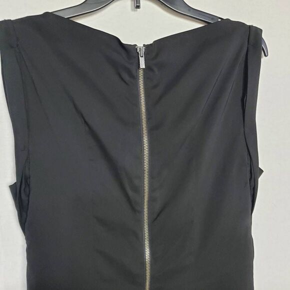 Express Women’s Little Black Dress Size 10 Sleeveless Ruched Sheath - Picture 3 of 7